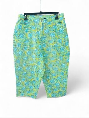 Moka Sport yellow and blue floral capri pants-18